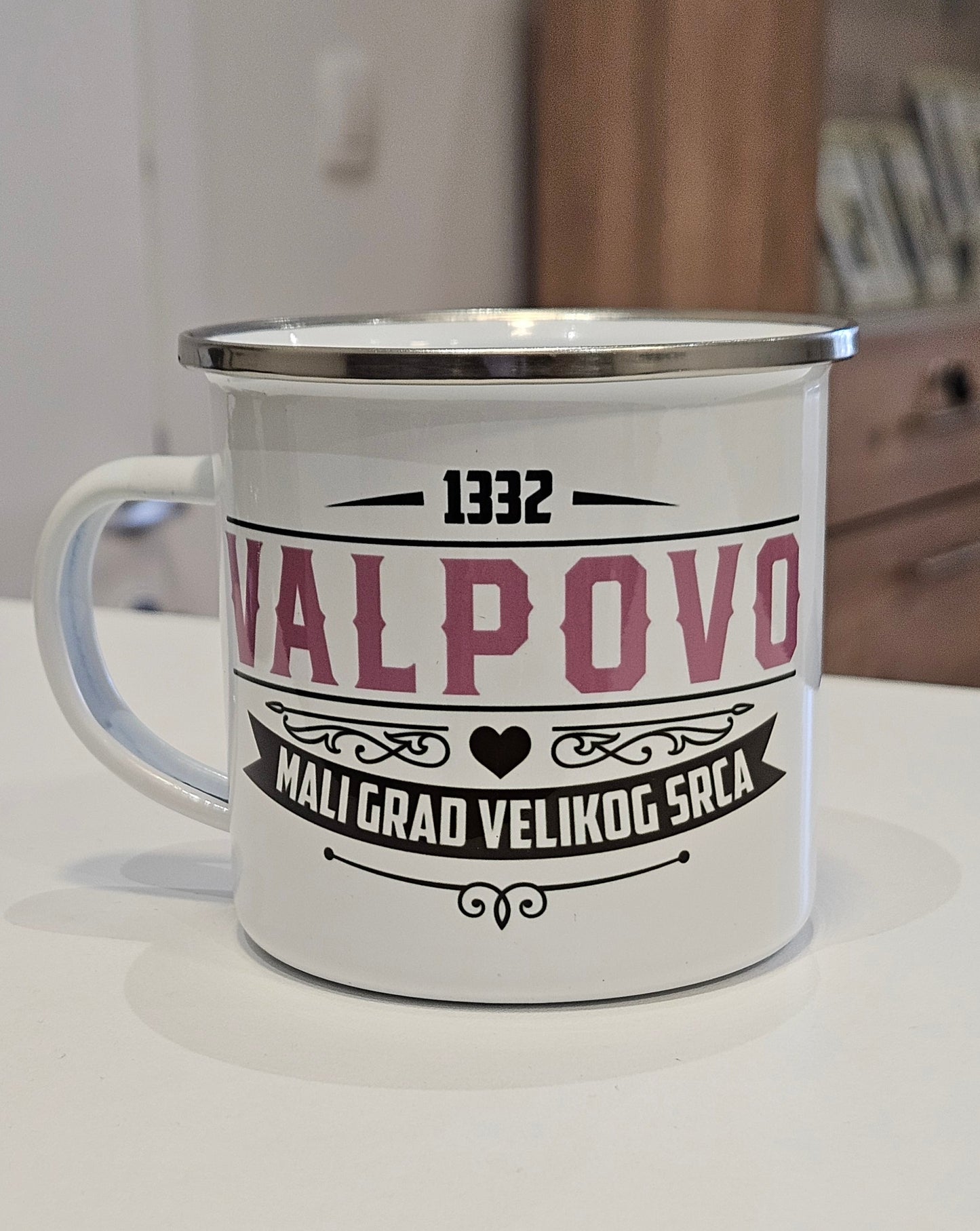Metalna šalica "Srce je uvijek u Valpovu"